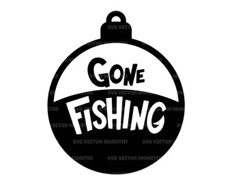 Fishing Bobber Svg, Gone Fishing Svg, Fishing Float Svg, Bass Fish, Fisherman, Fishing Dad. Vector Cut file Cricut, Silhouette, Pdf Png Dxf.