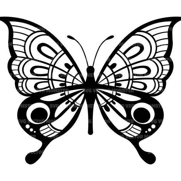 Butterfly Svg, Monarch Butterfly Svg, Butterfly Png. Vector Cut file for Cricut, Silhouette, Pdf Png Eps Dxf, Decal, Sticker, Vinyl, Pin.