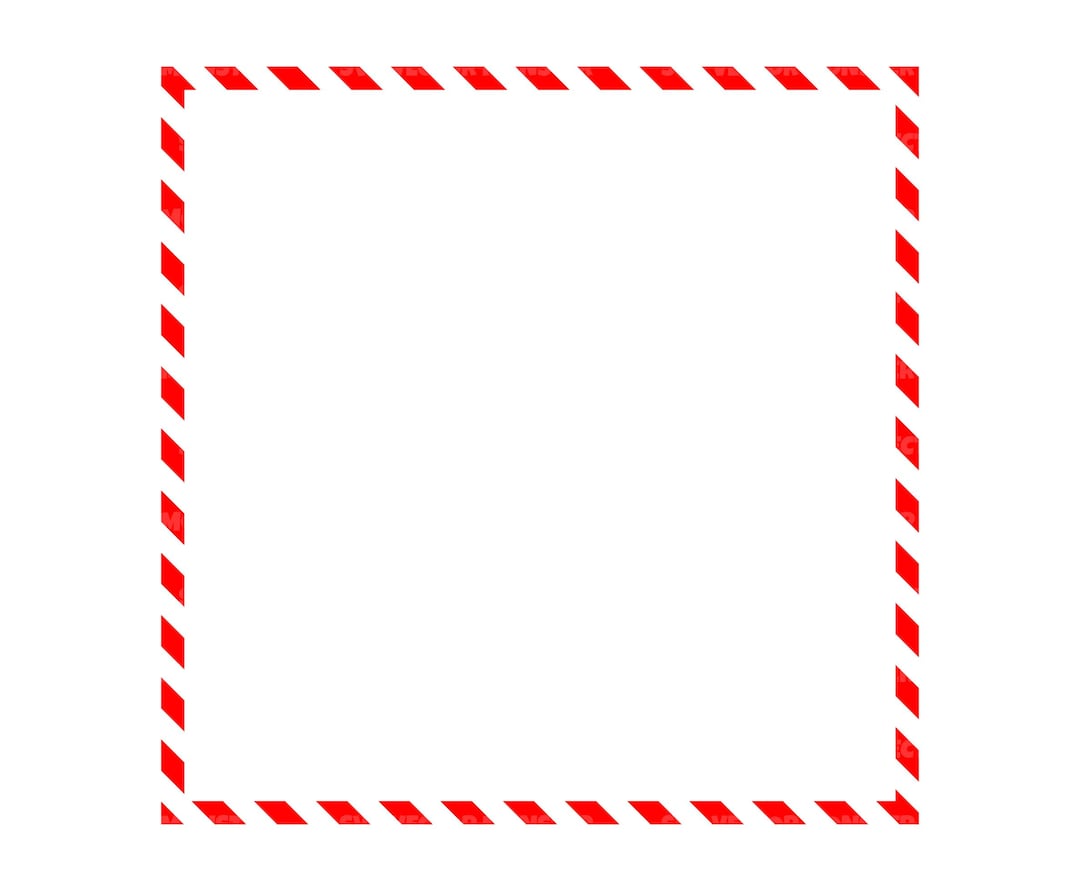 Candy Cane Border Svg, Square Candy Cane Frame Svg, Candy Cane Monogram, Merry Christmas. Vector
