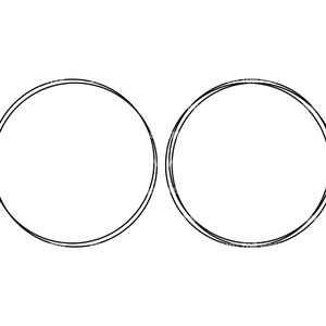 Krabbel cirkelframe Svg, dubbele cirkelframe Svg, cirkelrand, bruiloftsframe. Vector gesneden bestand Cricut, silhouet, Pdf Png Eps Dxf.
