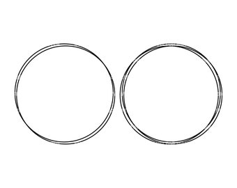 Scribble Circle Frame Svg, Double Circle Frame Svg, Circle Border, Wedding Frame. Vector Cut file Cricut, Silhouette, Pdf Png Eps Dxf.