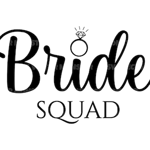 Braut Squad SVG, Braut Team SVG, Bride Tribe SVG. Vektor Datei für Cricut, Silhouette, Pdf Png Eps Dxf, Aufkleber, Aufkleber, Vinyl, Pin