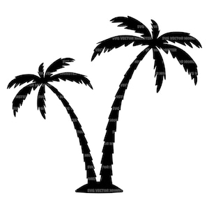 Palm Tree Svg, Beach Svg, Summer Svg. Vector Cut file for Cricut, Silhouette, Pdf Png Eps Dxf, Decal, Stencil, Decal, Sticker, Vinyl, Pin.