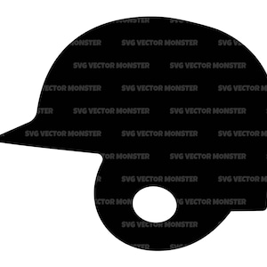 Baseball Helmet Svg, Softball Helmet Svg, Baseball Player Svg. Vector Cut file for Cricut, Silhouette, Pdf Png Eps Dxf, Decal, Sticker.