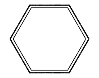六角形フレーム SVG、六角形モノグラム SVG、六角形ボーダー、六角形