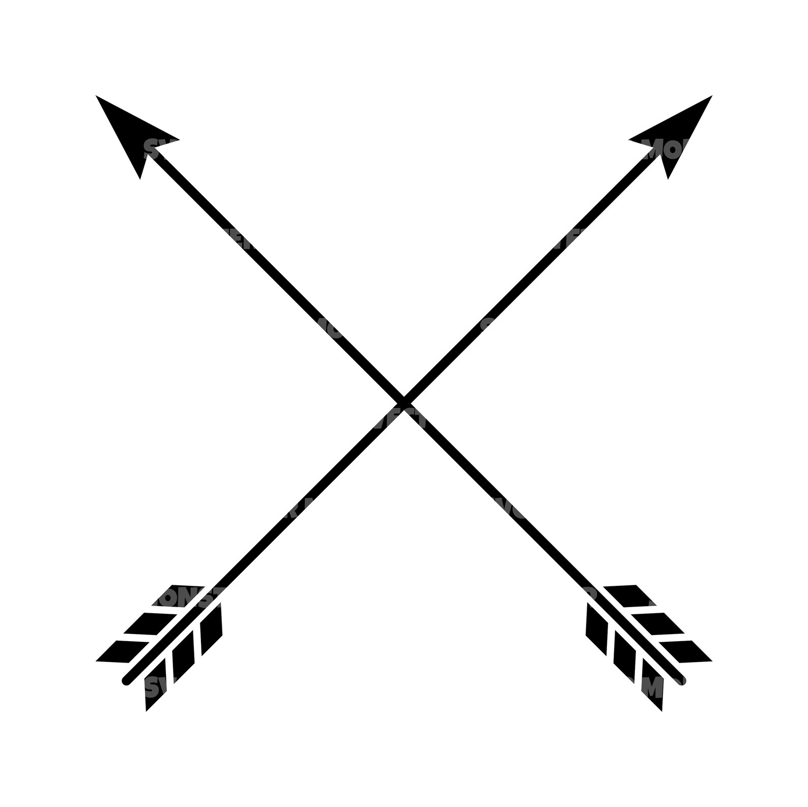 Cross Arrows Svg. Vector Cut File for Cricut, Silhouette, Pdf Png Eps