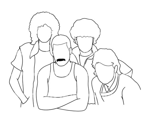 Download Outline Queen Band Freddie Mercury Svg Cut File For Cricut Etsy