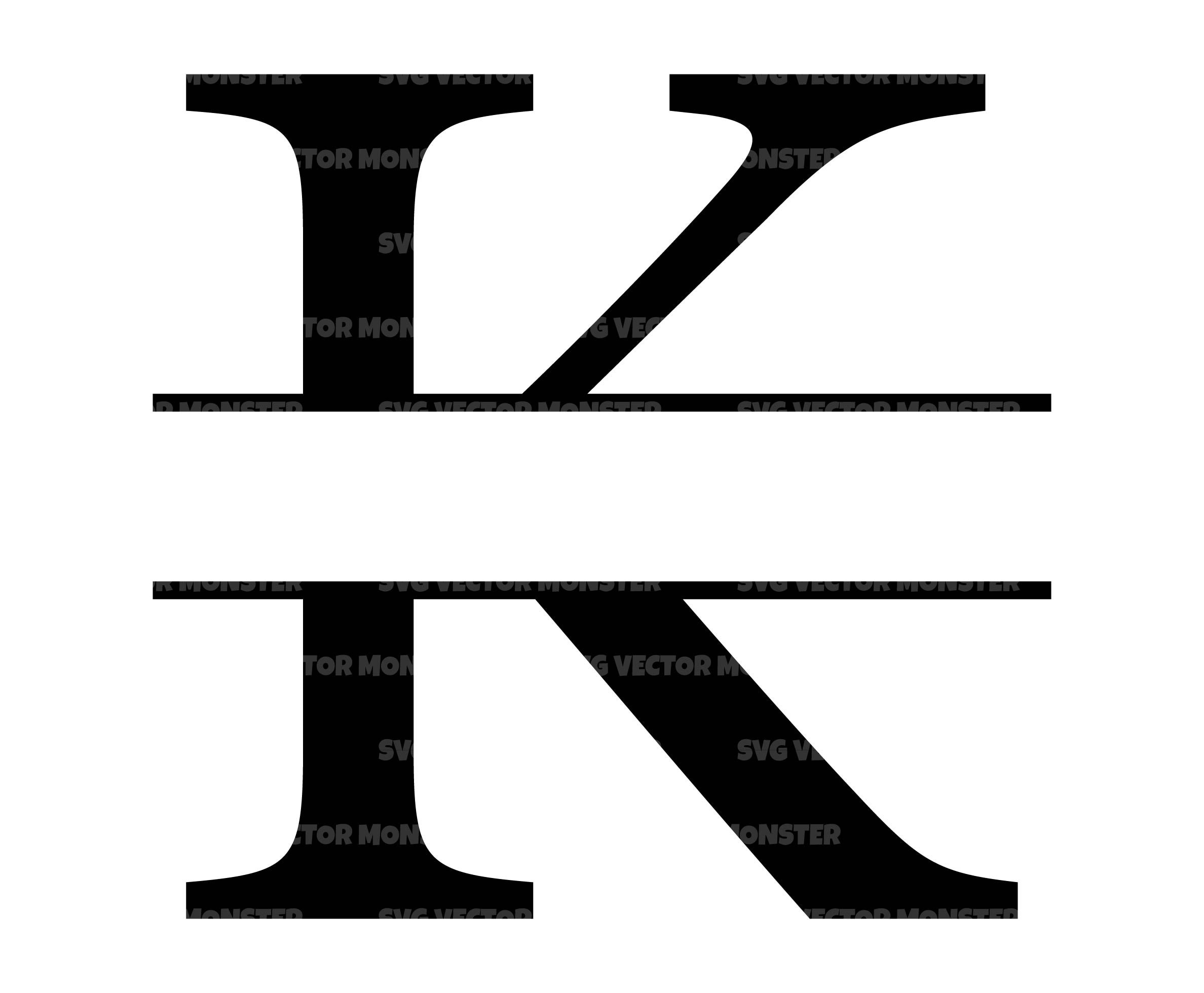 Giraffe Capital K Letter Monogram SVG Graphic by apinspireddesigns