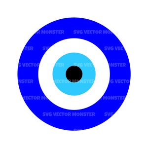 Evil Eye Svg, Turkish Eye Svg. Vector Cut file for Cricut, Silhouette, Pdf Png Eps Dxf, Decal, Sticker, Vinyl, Pin