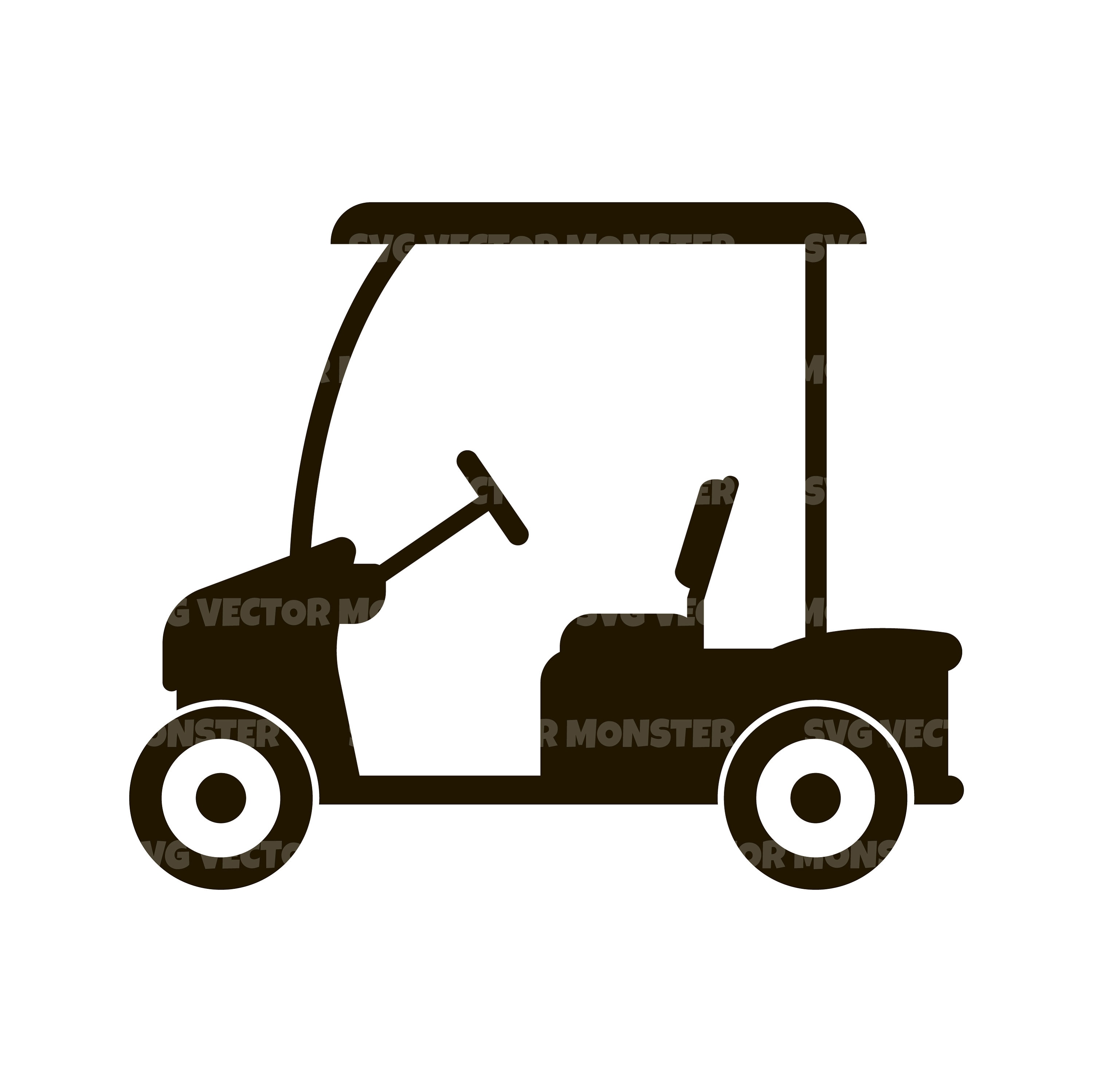 Golf Cart Svg Golf Cart Clipart Golf Cart Cutfile Golf Etsy | The Best