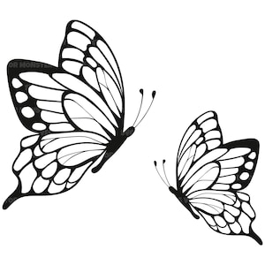 Schmetterlings-Svg, Schmetterling Png, Monarchfalter-Svg. Vektor-Schnittdatei Cricut, Silhouette, Pdf, Png, Dxf, Abziehbild, Aufkleber, Vinyl.