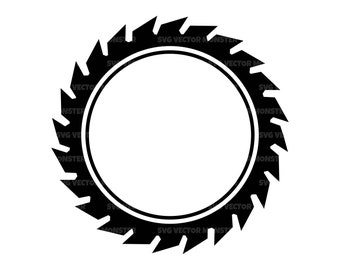 Saw Blade Monogram Svg, Saw Blade Name Frame Svg, Logger Svg, Lumberjack Svg. Vector Cut file Cricut, Silhouette, Pdf Png Eps Dxf.