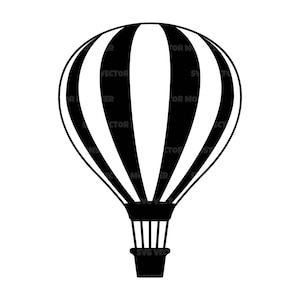 Balon na gorące powietrze Svg, Balon na powietrze Png. Wektorowy plik do cięcia Cricut, Sylwetka, Pdf Png Dxf, Naklejka, Winyl, Pin.