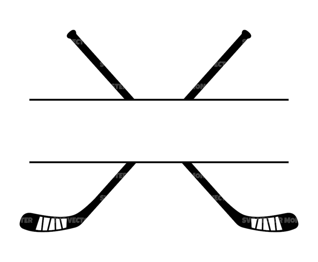 Hockey Sticks Monogram Svg, Hockey Split Name Frame Svg