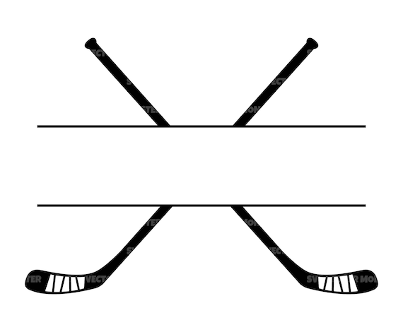 Hockey Sticks Monogram Svg Hockey Split Name Frame Svg. - Etsy Canada