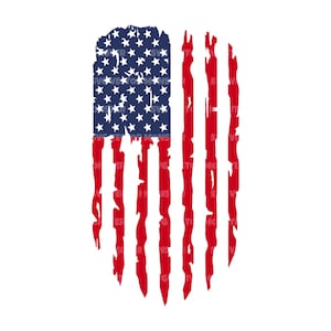 Bandiera americana in difficoltà Svg, 4 luglio Svg, Bandiera America Svg, Bandiera USA. File di taglio vettoriale Cricut, Silhouette, Pdf Png Eps Dxf, Adesivo.