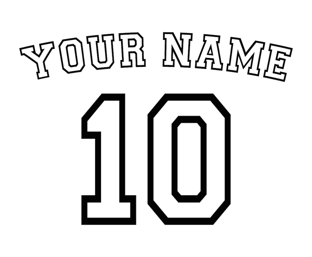 Custom Jersey Name Svg, Personalized Jersey Number Svg, Jersey Template
