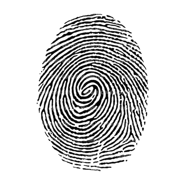 Finger Print Svg, Fingerprint Svg, Thumbprint Svg, Thumb Print Svg, Scanner, Biometric. Vector Cut file Cricut, Silhouette, Pdf Png Dxf.