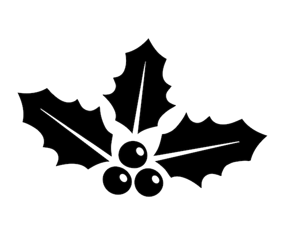 Christmas Cherry Svg Holly Leaves Svg Mistletoe Svg Vector | Etsy Canada