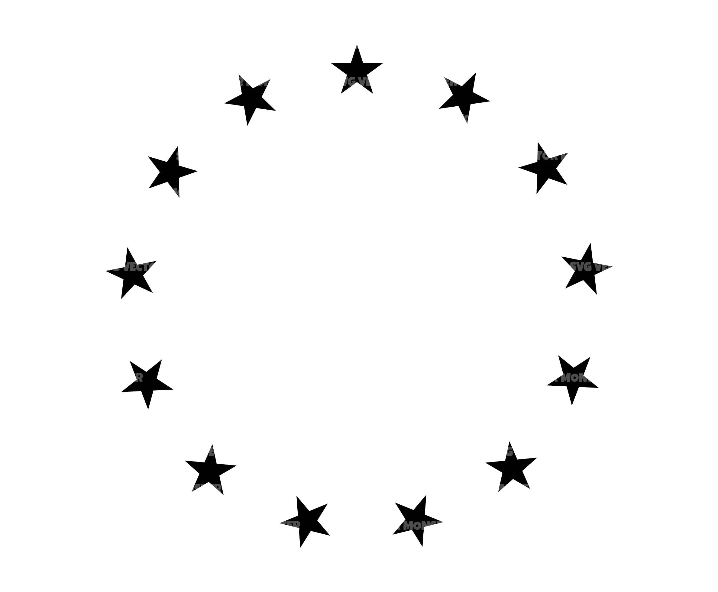 13 étoiles en cercle SVG Betsy Ross SVG 1776 SVG. Fichier de - Etsy France