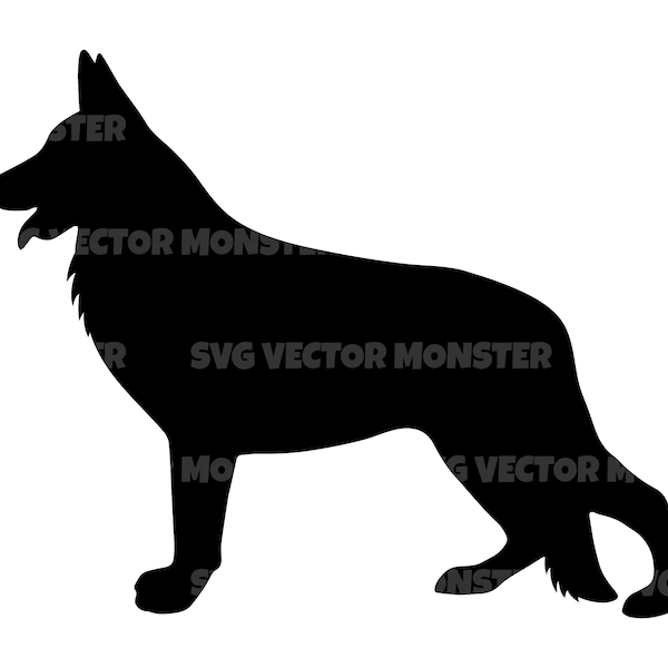 German Shepherd Svg, Dog Breed Svg, Vector Cut file for Cricut, Silhouette, Pdf Png Eps Dxf, Decal, Sticker, Vinyl, Pin