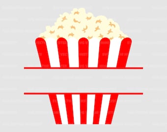 Popcorn Design. Cut Files for Cricut. Clip Art (eps, Svg, Pdf, Png