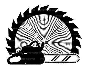 Saw Blade Svg, Forest Svg, Chainsaw Svg, Woods, Tree Rings, Lumberjack, Logger, Carpenter. Vector Cut file Cricut, Silhouette, Pdf Png Dxf.