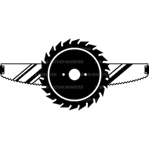 Saw Blade Svg, Crosscut Saw Svg, Carpentry Svg, Lumberjack Svg. Vector Cut file for Cricut, Silhouette, Pdf Png Eps Dxf, Decal, Sticker.