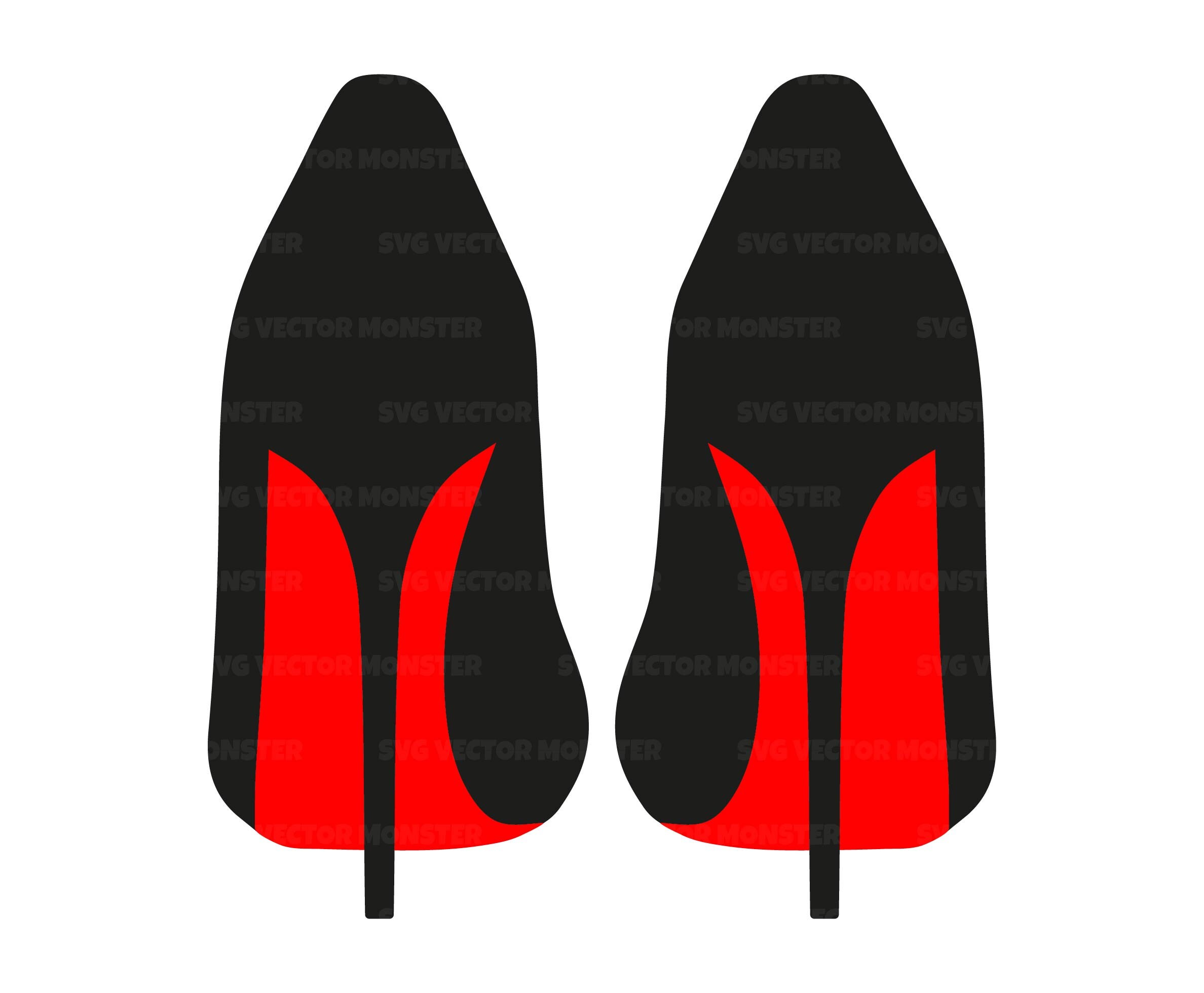 High Heels Svg, Red Bottom Heels Svg, Red Heels Svg, Stiletto Vector