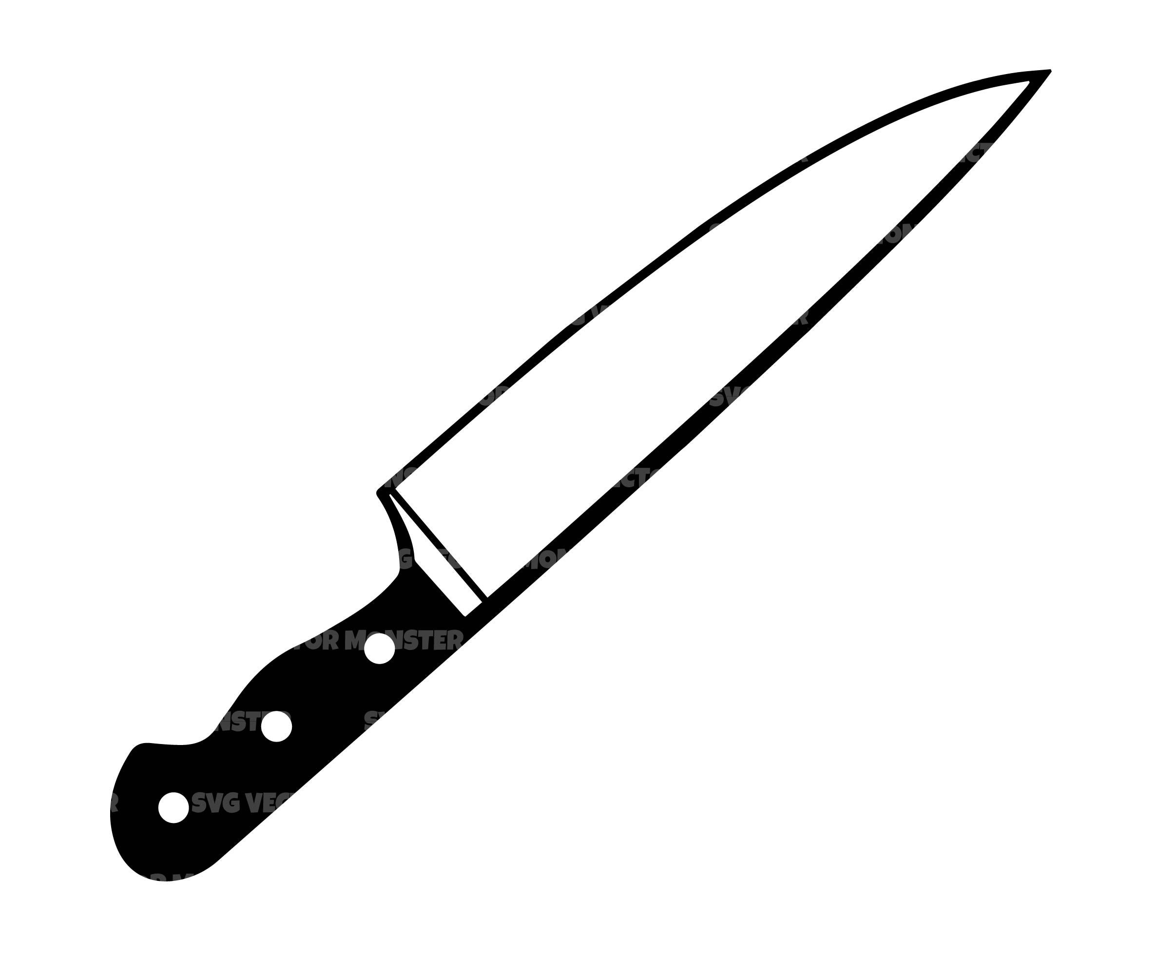 Chef Knife Silohuette Clip Art