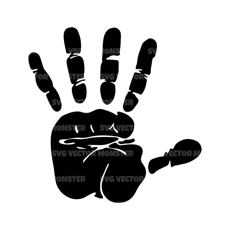 Download Handprint Svg Hand Svg Vector Cut File For Cricut Etsy