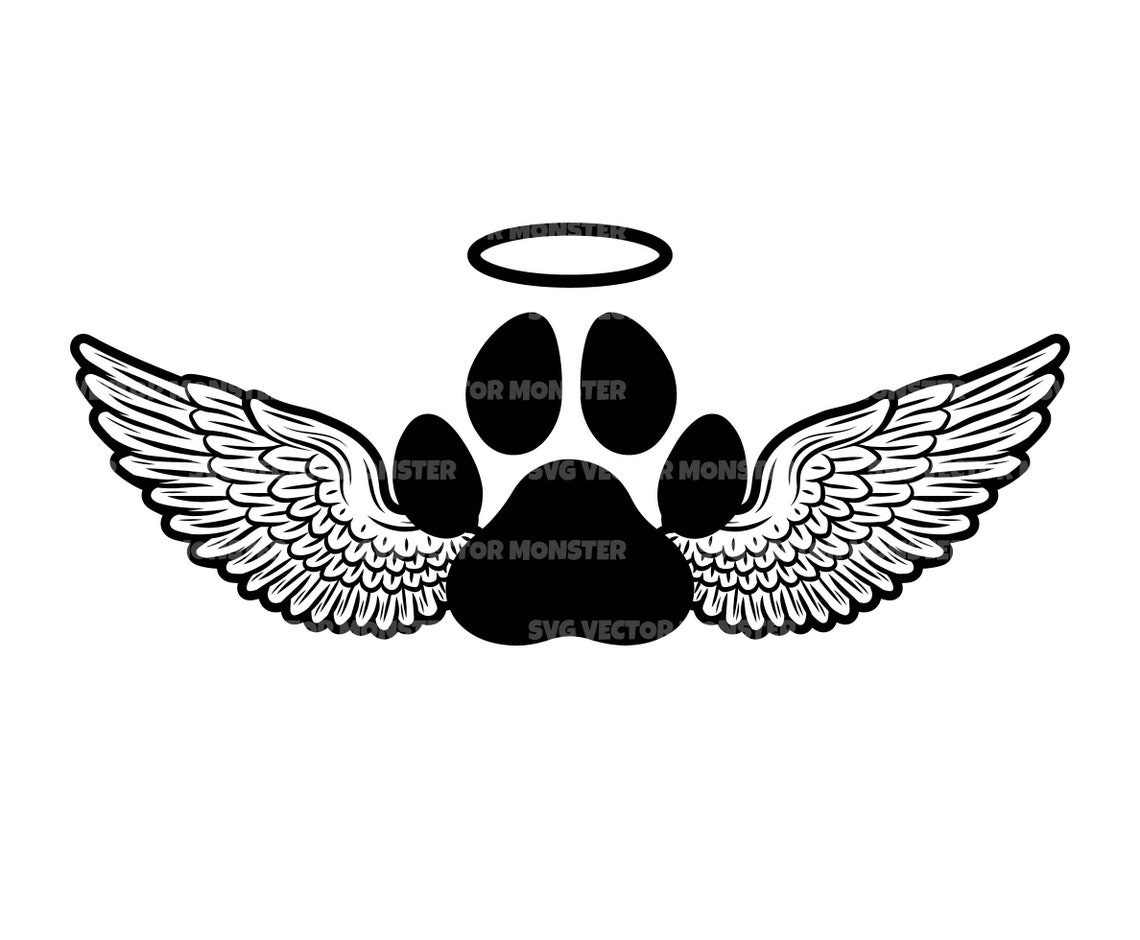 Pet Memorial Svg Pet Loss Svg Dog Memorial Svg Angel Wings Etsy