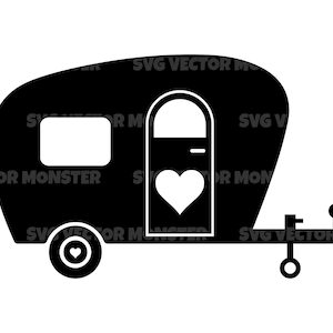 Caravan Svg, Valentines Caravan Svg, Love Caravan Svg. Vector Cut file for Cricut, Silhouette, Pdf Png Eps Dxf, Decal, Sticker, Vinyl, Pin