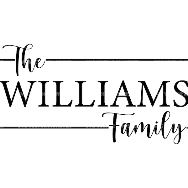 Personalized Family Name Sign Svg, Custom Last Name Sign Svg, Family Monogram, Farmhouse Sign. Cut File Cricut, Silhouette, Pdf Png Eps Dxf