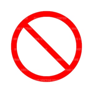Verbotsschild, roter Rahmen Don&#39;t Symbol. Vektor Datei für Cricut, Silhouette, Pdf Png Eps Dxf, Aufkleber, Aufkleber, Vinyl, Pin