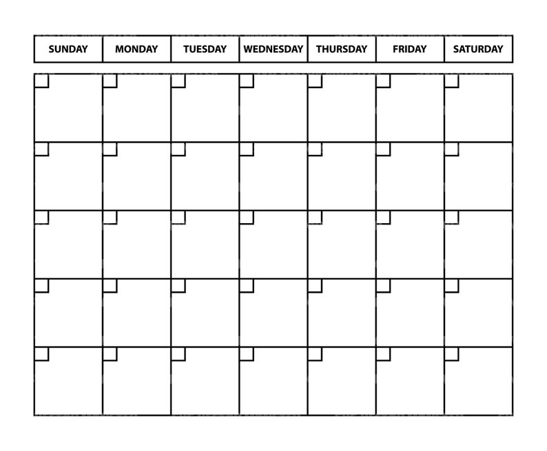 Weekly Planner Template Svg Calendar Svg Planner Png Vector Cut File