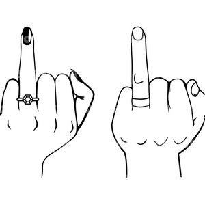 Hochzeit Finger SVG, Verlobungsring, Braut Ring, Bräutigam Ring. Vektor Cut Datei für Cricut, Silhouette, Pdf Png Eps Dxf, Decal, Sticker