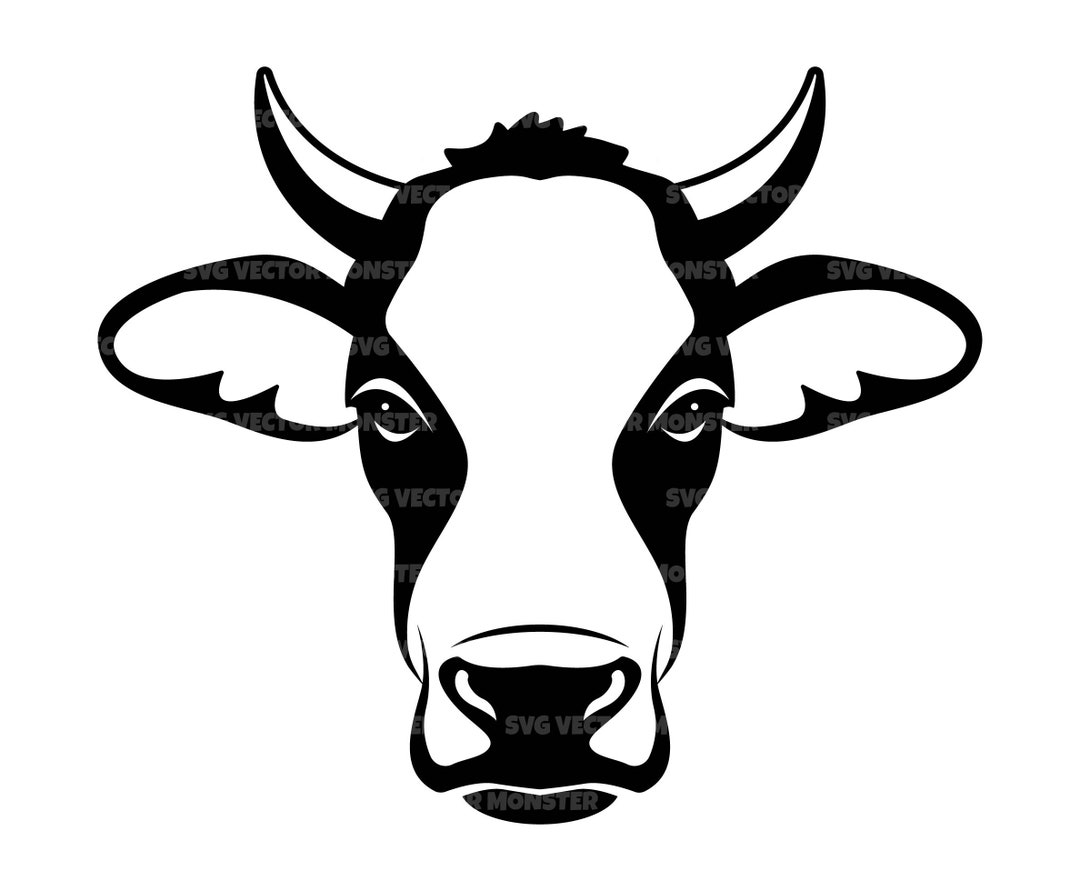 Cow Head Svg, Cattle Svg, Farmhouse Sign, Ranch, Holstein Cow. Pdf Png Eps  Dxf, Cut File Cricut, Silhouette, Vector, Decal, Vinyl, Stencil - Etsy  Israel