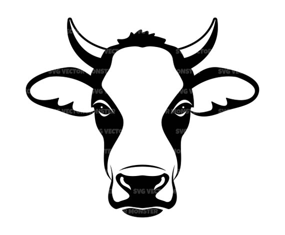 Cow Head Svg Cattle Svg Farmhouse Sign Ranch Holstein Cow. - Etsy
