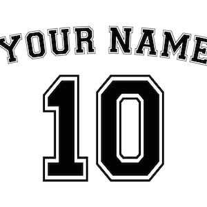 Aangepaste Jersey naam Svg, gepersonaliseerde Jersey nummer Svg, Jersey sjabloon, Jersey rug, honkbal, softbal, voetbal, basketbal, Svg, png.