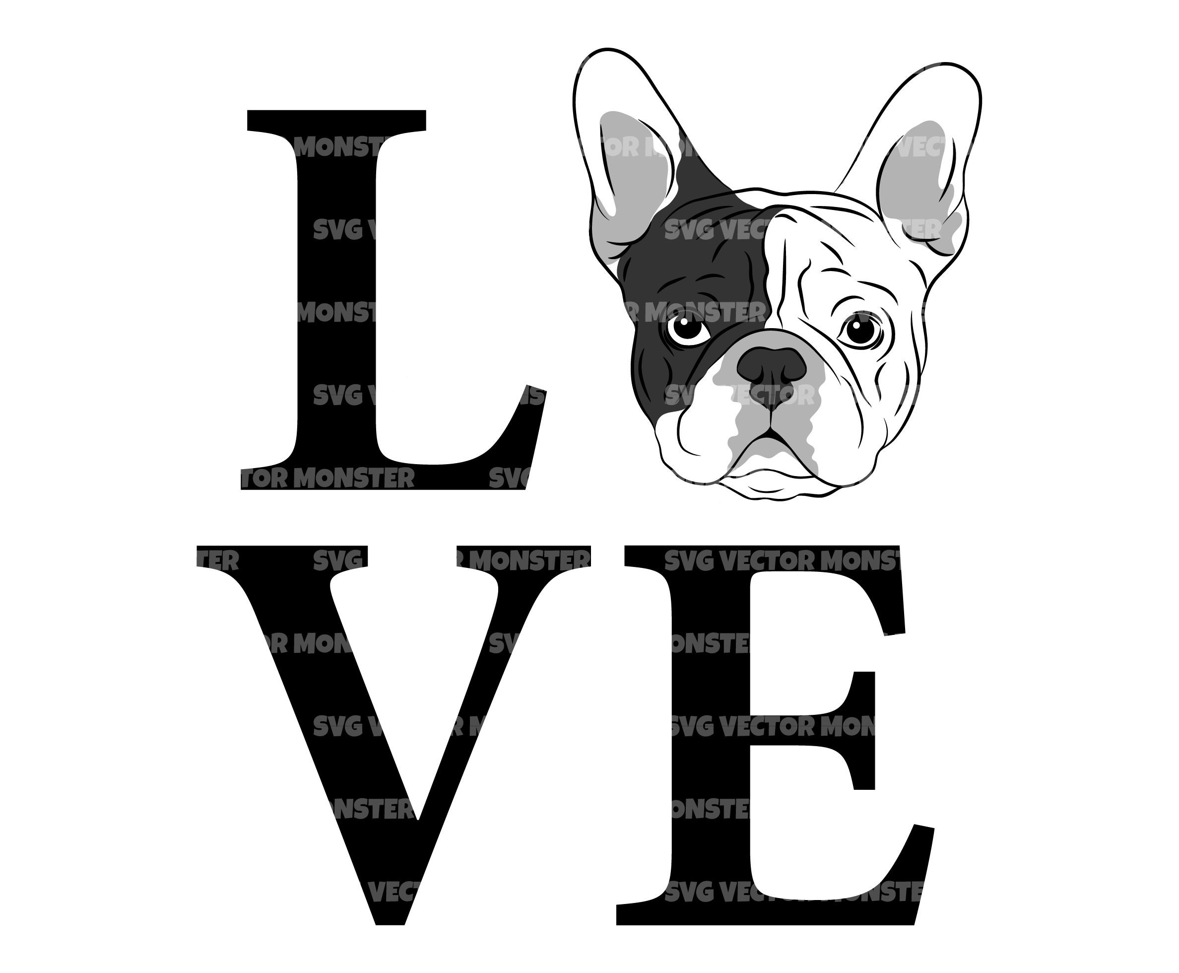 French Bulldog Love Svg Dog Mom Svg Dog Dad Svg. Vector Cut - Etsy
