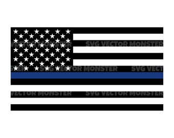 Illustrazione Dell'emblema Delle Bandiere Americana Della Polizia E Dei