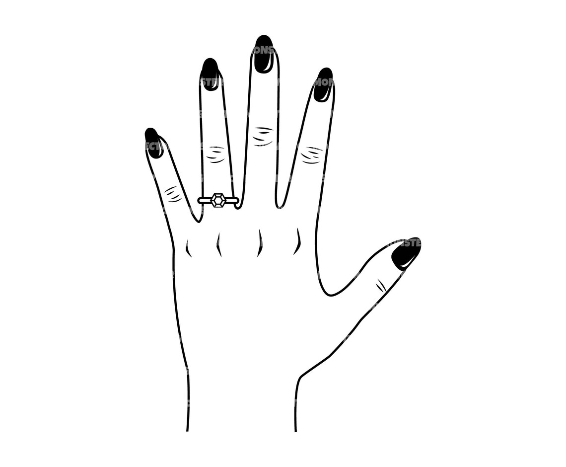 Wedding Ring Finger Svg Engaged Svg Wifey Diamond Ring Etsy India