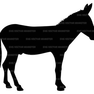 Muilezel SVG, ezel SVG. Vector gesneden bestand voor Cricut, silhouet, stencil, Pdf Png Eps Dxf, sticker, sticker, sticker