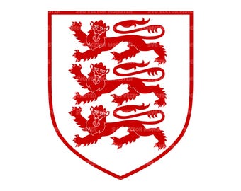 Coat of Arms of England, Three Lions Svg. Vector Cut file Cricut, Silhouette, Pdf Png Dxf.