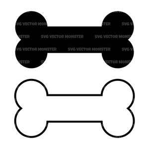 Dog Bone Svg, Dog Bone Digital, Dog Bone Png Clip Art. Vector Cut-bestand voor Cricut, Silhouet, Pdf Png Eps Dxf, Sticker, Sticker, Vinyl, Pin