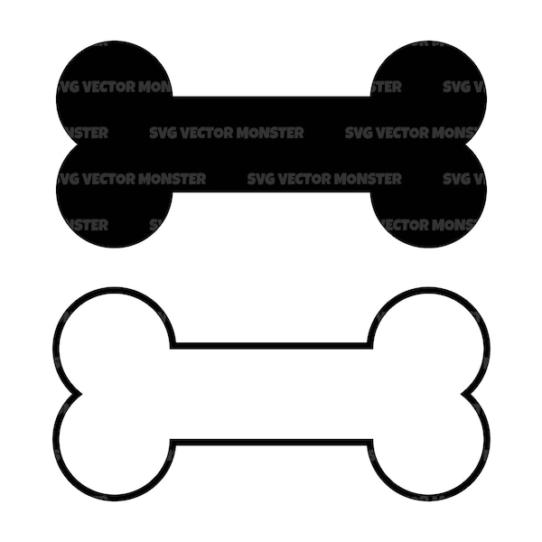 Hundeknochen SVG, Hundeknochen Digital, Hundeknochen Png Clip Art. Vektor Datei für Cricut, Silhouette, Pdf Png Eps Dxf, Aufkleber, Aufkleber, Vinyl, Pin