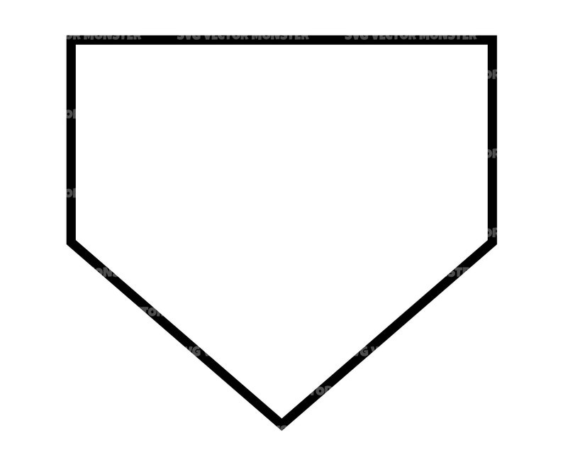 Baseball Svg, Home Plate Svg, Home Run Svg, Softball Svg, Diamond Field. Vector Cut file for Cricut, Silhouette, Pdf Png Eps Dxf, Decal. image 1