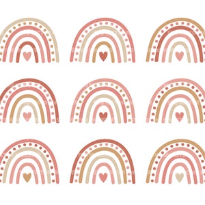 Boho arc-en-ciel Svg, coloré Boho bébé arc-en-ciel Svg. Fichier de coupe vectorielle pour Cricut, Silhouette, Pdf Png Eps Dxf, Décalcomanie, Autocollant, Vinyle, Pin.