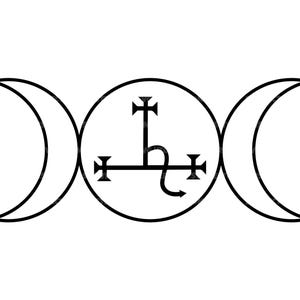 Lilith Sigil Svg, Lilith Sigil Png, Triple Moon Svg, Pagan Clip Art, Demon Svg, Vector Cut file for Cricur, Silhouette, Pdf Png Dxf.